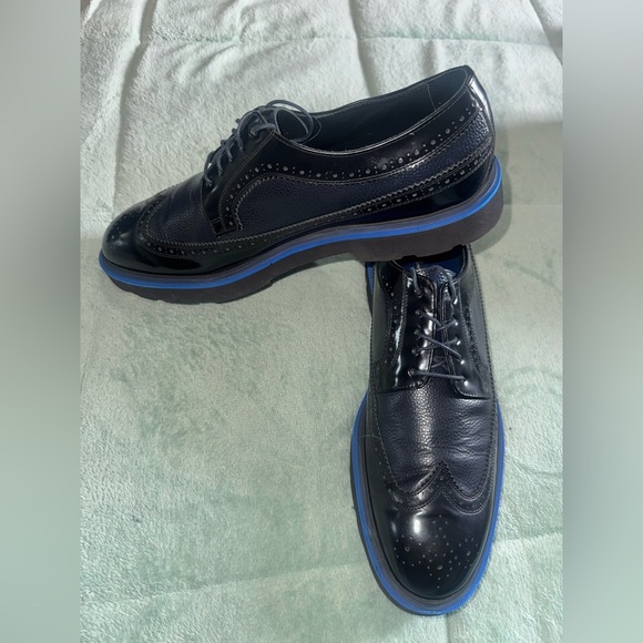 Paul Smith Black Leather Oxfords with Blue Accents (no box) main image 6